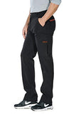 Nonwe Men's Warm Windproof Zipper Pockets Snow Pants Fleece Mountain Hiking Ski Trip