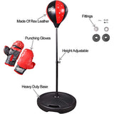 Liberty Imports Sport Boxing Set Punching Bag With Gloves | Punching Ball for Kids Adjustable Height - 43"