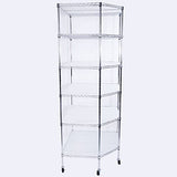 SoSo-BanTian1989 72"x28"x28" Commercial 6 Tier Adjustable Wire Metal Shelf Rack (Chrome)