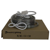 Direct-Lighting 24ft Super Bright Heavy Duty Cool White Rope Lights with 288 LEDs - Expandable to 216 Ft.