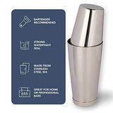 Boston Shaker: Professional Stainless Steel Cocktail Shaker Set, including 18oz Unweighted & 28oz Weighted Shaker Tins