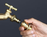 GORILLA EASY CONNECT Garden Hose Quick Connect Fittings. ¾ Inch GHT Solid Brass. 4 Sets of Male & Female Connectors.