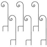 Ashman Shepherd's Hooks, Black, Set of 6 Made of Premium Metal for Hanging Solar Lights, Bird Feeders, Mason Jars, Plant Hangers, Flower Basket, Christmas Lights, Lanterns, Garden Stakes and Weddings