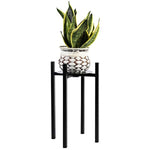 Sunnyglade Plant Stand for Indoor and Outdoor Pots - Black, Metal Potted Plant Holder for House, Garden & Patio - Sturdy, Galvanized Steel Pot Stand with Stylish Mid-Century Design, Medium (15" High)