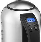 Gourmia GDK260 Digital Electric Kettle -Rotates 360° -Cordless - Variable Temperature Control & Display Handle - Fast Boil - Clear Water Gauge -Keep Warm Setting -1.7L -1500W - Stainless Steel