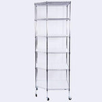 SoSo-BanTian1989 72"x28"x28" Commercial 6 Tier Adjustable Wire Metal Shelf Rack (Chrome)