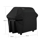 Homitt 44in X 60in Grill Cover, Upgraded 7107 Waterproof BBQ Gas Grill Cover with 600D Heavy Duty Oxford Fabric and PVC Facing for Genesis E and S Series Gas Grills