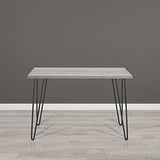 Ameriwood Home Owen Retro Desk with Metal Legs Weathered Oak