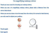 Lansi Makeup Mirror 10X Magnifying Wall Mount Double-Sided Vanity Decoration, Round, 8 Inch, Chrome Finished