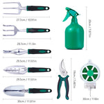 Garden Tool Set Gardening Bag Accessories 12 Pieces Kit/Home & Gardening Kneeler Pad/Stainless Steel Hand Digging Tools Pruner, Shovel, Fork, Rake, Shears, Weeder, Gloves, Water Sprayer, Plant Rope