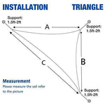 Cool Area CAS-18520-G Right Triangle 16'5'' X 22'11' Sun Shade Sail with SS Hardware Kit, Green