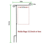 Garden Flag Pole Stand Durable Flagpole18"x35.5" Yard Banner Pole Stand for outdoor Hold Decorative Flags 12.5"x18" or less 10 Sec To Assemble by Oathx