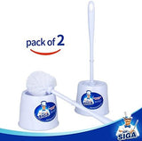 COSTOM Toilet Bowl Brush and Caddy, Dia 12cm x 38cm Height, Pack of 2 Set