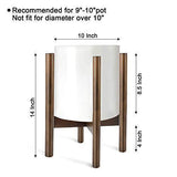 Plant Stand for Indoor & Outdoor, Fixget Detachable Wood Flower Pot Holder Planter Pot Stand Modern Home Decor Sturdy Plants Display Rack Pot Trivet Planter for House Garden Patio 10”x 14”