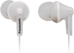 Panasonic ErgoFit In-Ear Earbud Headphones RP-HJE120-KA (Matte Black) Dynamic Crystal-Clear Sound, Ergonomic Comfort-Fit