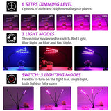 LED Plant Grow Light,Juzihao Growing Lamp Bulbs 27W 6 Dimmable Modes Grow Lamp,Timing Function 3/6/12H Timer 360 Degree Flexible Adjustable Gooseneck Growing Lights for Indoor Plants Greenhouse