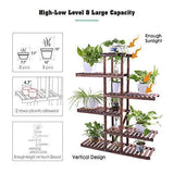 Ufine Wood Plant Stand Indoor Outdoor 3 Tier Vertical Carbonized Multiple Planter Holder Flower Ladder Stair Shelf Garden Balcony Patio Corner Pot Display Storage Rack