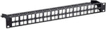 Monoprice Blank Keystone UTP Patch Panel - 48 Ports, Networking, 1U, with Wire Support Bar