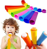 GOLBCNG Silicone Popsicle Molds, Colorful Ice Pop Mold with Lids for Ice Cream Make DIY Summer Frozen Ice Cream Mold Kitchen Tools, Pack of 8