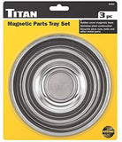 Titan Tools 21260 3 Piece Magnetic Parts Tray Set