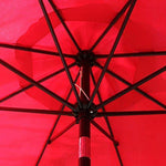 Sunnyglade 9' Solar 24 LED Lighted Patio Umbrella with 8 Ribs/ Tilt Adjustment and Crank Lift System (Red)