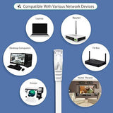 Lovicool Cat 6 Ethernet Patch Cable 100 ft Black, 4-Pair UTP Flat Networking Patch LAN Cable Ethernet Cords Network Wire Speed up to 250MHz with RJ45 Connectors 30m