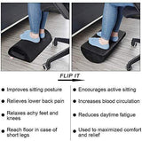 Ergonomic Foot Rest Cushion Under Desk with High Rebound Ergonomic Foam Non-Slip Half-Cylinder Footstool Footrest Ottoman for Home Office Desk Airplane Travel (Grey)