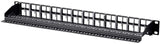 Monoprice Blank Keystone UTP Patch Panel - 48 Ports, Networking, 1U, with Wire Support Bar