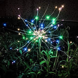 EPIC GADGET Solar Firework Light, Epicgadget 105 LED Multi Color Outdoor Firework Solar Garden Decorative Lights for Walkway Pathway Backyard Christmas Decoration Parties (2 Pieces)