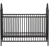 Little Seeds Rowan Valley Lanley Metal Crib and Changing Table Set, Black