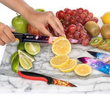 Cosmos Kitchen Knife Set in Gift Box - Unique Gifts For Men and For Women - 6-Piece Colorful Cooking Chef Knives Set