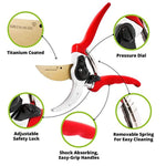 Professional Pruning Shears with Titanium Coated Blades - Lightweight Gardening Tools for Comfortable Use - Find Your Green Thumb with Rust Resistant Cutters That Stay Sharp Longer