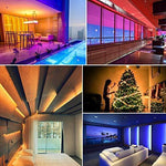 Led Strip Lights Sync to Music,32.8ft 5050 RGB Light Color Changing with Music IP65 Waterproof LED Rope by Proteove