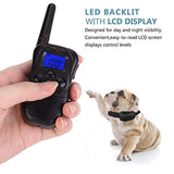 PetAZ Electric Black Dog Shock Collar Trainion Newest Design Rechargeable Backlight LCD Screen Remote 3 Mode Shock/Beep/Vibration Training Collars for Dog