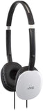 JVC Black Flat and Foldable Colorful Flats On Ear Headphone with 3.94 foot Gold Plated Phone Slim Plug HAS160B