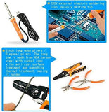 Computer Tool Kits - Professional 17 in 1 Network Cable Maintenance Tools - RJ45/RJ11/8P8C Connectors, LAN/Cat5e/Cat6 Cable Tester, Soldering Iron, Ethernet Stripping/Crimp Pliers Tool kit