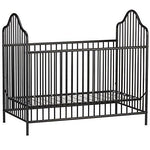 Little Seeds Rowan Valley Lanley Metal Crib and Changing Table Set, Black