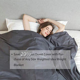 Weighted Idea Sleep Weighted Blanket | 12 lbs | 48''x78'' | Cotton | Grey | for Adult Woman and Man