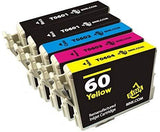 8Ink Remanufactured Ink Cartridge Replacement for Epson T060 Series Printers (2 Black, 1 Cyan, 1 Magenta, 1 Yellow) 5 Pack