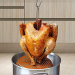 JIAYE INC Aluminum Vertical Turkey Frying Rack Set with Lift Hook for Roaster