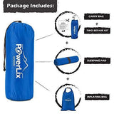 POWERLIX Sleeping Pad - Ultralight Inflatable Sleeping Mat, Ultimate for Camping, Backpacking, Hiking - Airpad, Inflating Bag, Carry Bag, Repair Kit - Compact & Lightweight Air Mattress