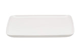 Red Vanilla Every Time Rectangular Dinner Plate, Set Of 6, 10.5" x 8.5", White