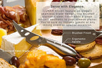 LUNAR Premium 6-Piece Cheese Knife Set - Complete Stainless Steel Cheese Knives Collection