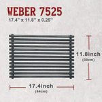 Weber 7525 Porcelain Enameled Grates (17.4 x 11.8 x 0.25) for Weber Spirit 300 Series, Spirit 700, Genesis Silver Gold Platinum B/C, 2-Piece