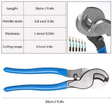 amzdeal Wire Crimper Battery Cable Crimping Tool for 0, 2, 4, 6, 8, 10 AWG Cable Lug Crimper with Cable Cutter (Improved)