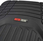 Motor Trend MT-923-GR Flextough Contour Liners - Deep Dish Heavy Duty Rubber Floor Mats for Car Suv Truck and Van - All Weather Protection, Gray