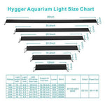 Hygger Full Spectrum Aquarium Light with Aluminum Alloy Shell Extendable Brackets, White Blue Red LEDs, External Controller, for Freshwater Fish Tank