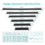 Hygger Full Spectrum Aquarium Light with Aluminum Alloy Shell Extendable Brackets, White Blue Red LEDs, External Controller, for Freshwater Fish Tank