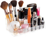 Clear Cosmetic Storage Organizer - Easily Organize Your Cosmetics, Jewelry and Hair Accessories. Looks Elegant Sitting on Your Vanity, Bathroom Counter or Dresser. Clear Design for Easy Visibility.
