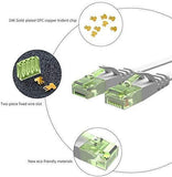 Lovicool Cat 6 Ethernet Patch Cable 100 ft Black, 4-Pair UTP Flat Networking Patch LAN Cable Ethernet Cords Network Wire Speed up to 250MHz with RJ45 Connectors 30m